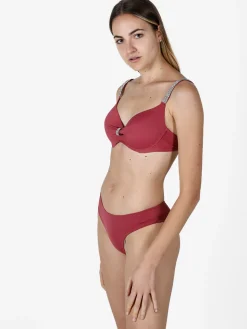 Power Flower Bikini donna con strass e coppe imbottite