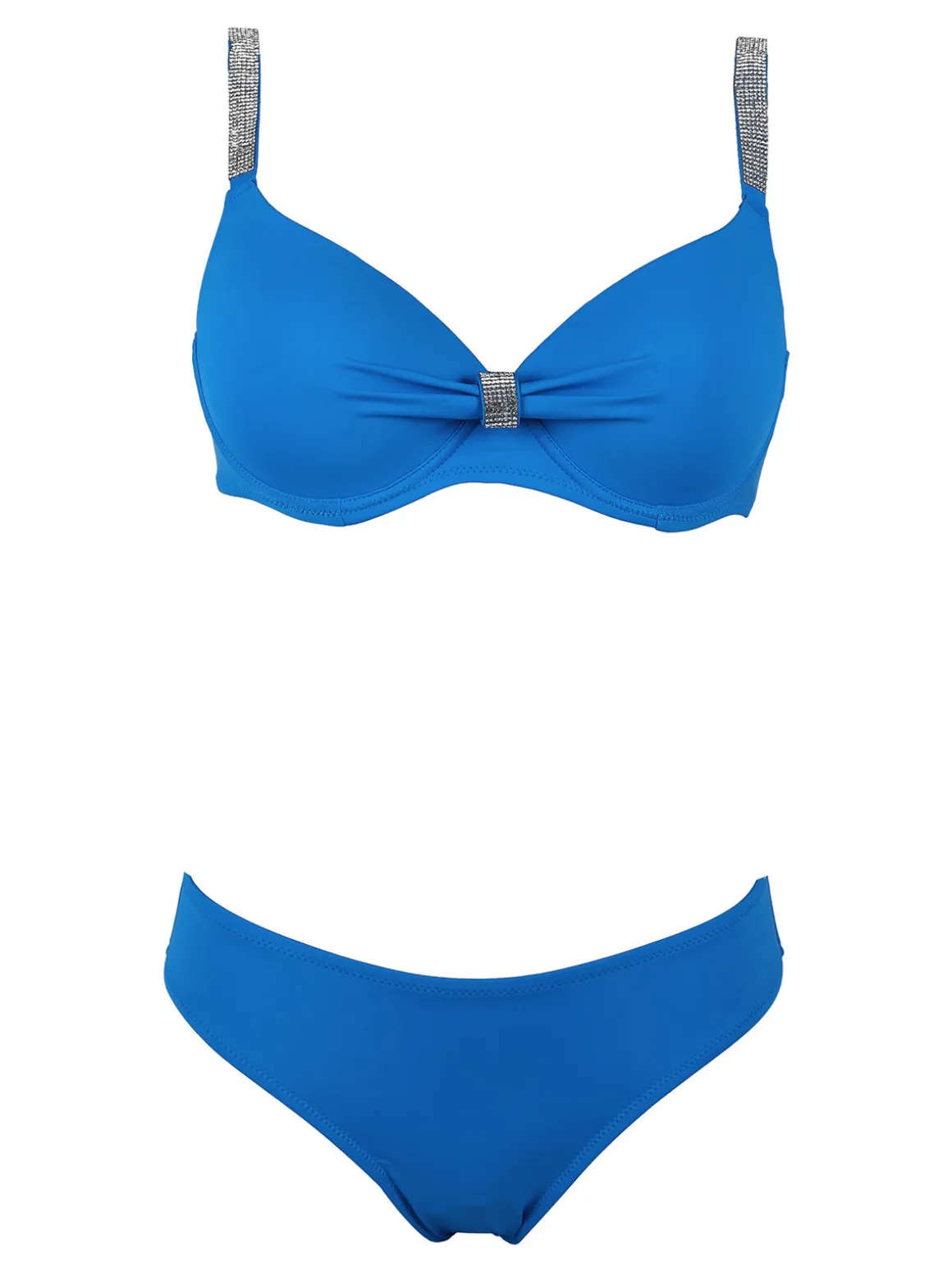 Power Flower Bikini donna con strass e coppe imbottite