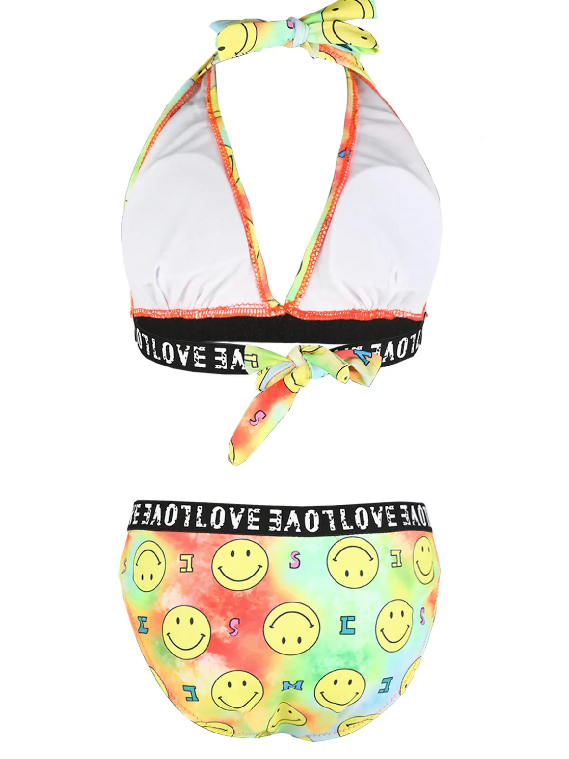 Power Flower Costume bambina 2 pezzi con stampe Smile