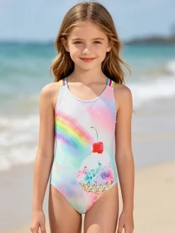 Power Flower Costume intero da bambina con stampa