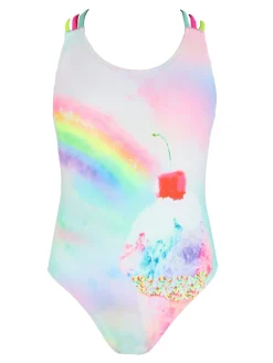Power Flower Costume intero da bambina con stampa