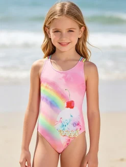 Power Flower Costume intero da bambina con stampa