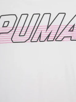 Puma Alpha logo tee t-shirt bianca con stampa
