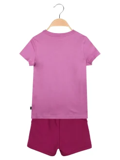 Puma Completo sportivo corto da bambina in cotone