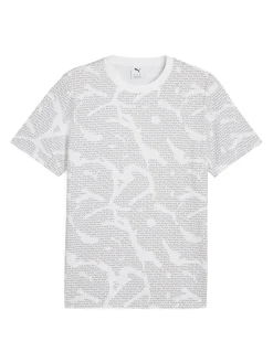 Puma ESS LOGO LAB AOP T-shirt da uomo - bianco