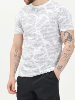 Puma ESS LOGO LAB AOP T-shirt da uomo - bianco
