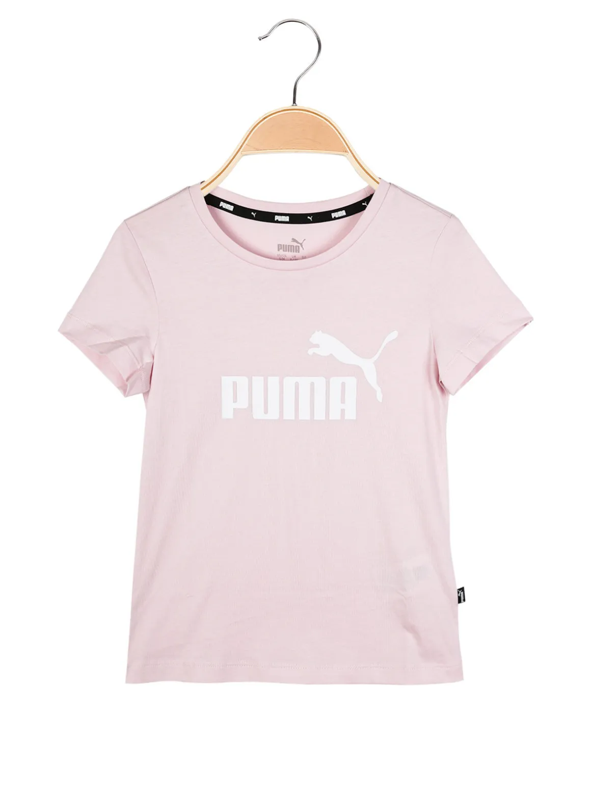 Puma ESS Logo Tee t-shirt rosa da ragazza