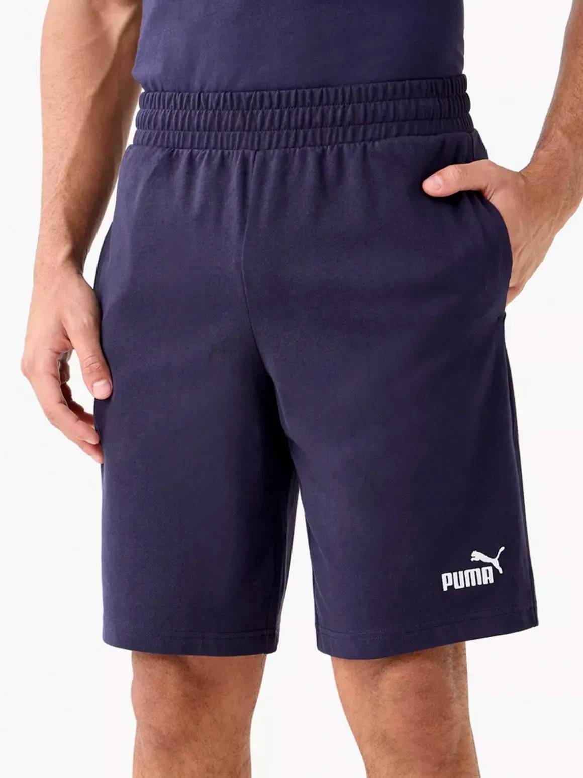 Puma ESS No.1 LOGO JERSEY Shorts da uomo - blu scuro