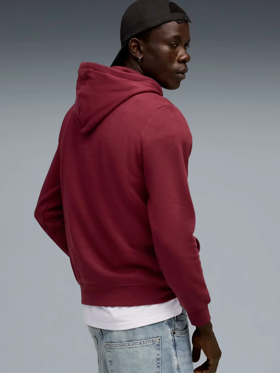 Puma ESS SMALL N.o 1 LOGO HOODIE Felpa uomo con cappuccio - bordeaux