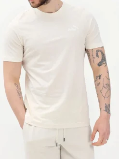 Puma ESS Small No.1 Logo Tee T-shirt uomo - panna