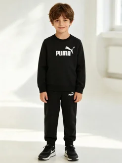 Puma LOGO CREW SUIT Completo tuta da bambini invernale - nero
