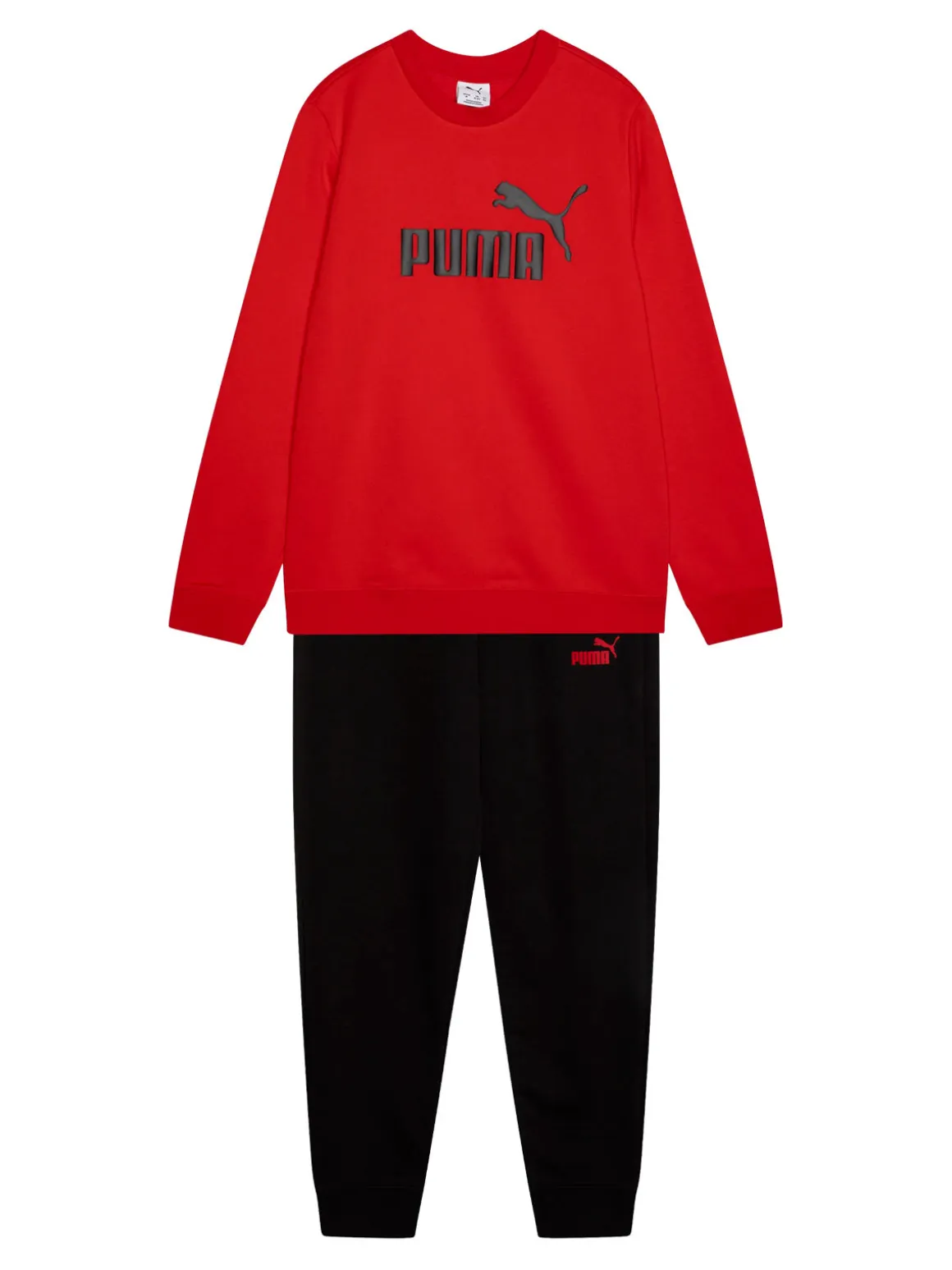 Puma LOGO CREW SUIT Completo tuta da bambini invernale - rosso