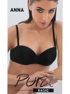 Pura ANNA Reggiseno a fascia imbottito coppa B con ferretto