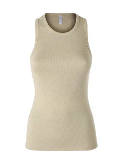 Pura Canotta da donna in cotone lamè - oro