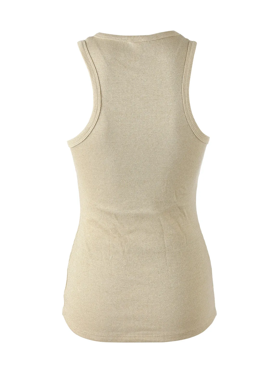 Pura Canotta da donna in cotone lamé - oro