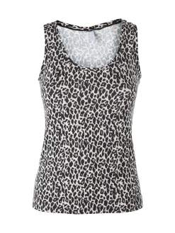 Pura Canotta donna animalier in bamboo - multicolore