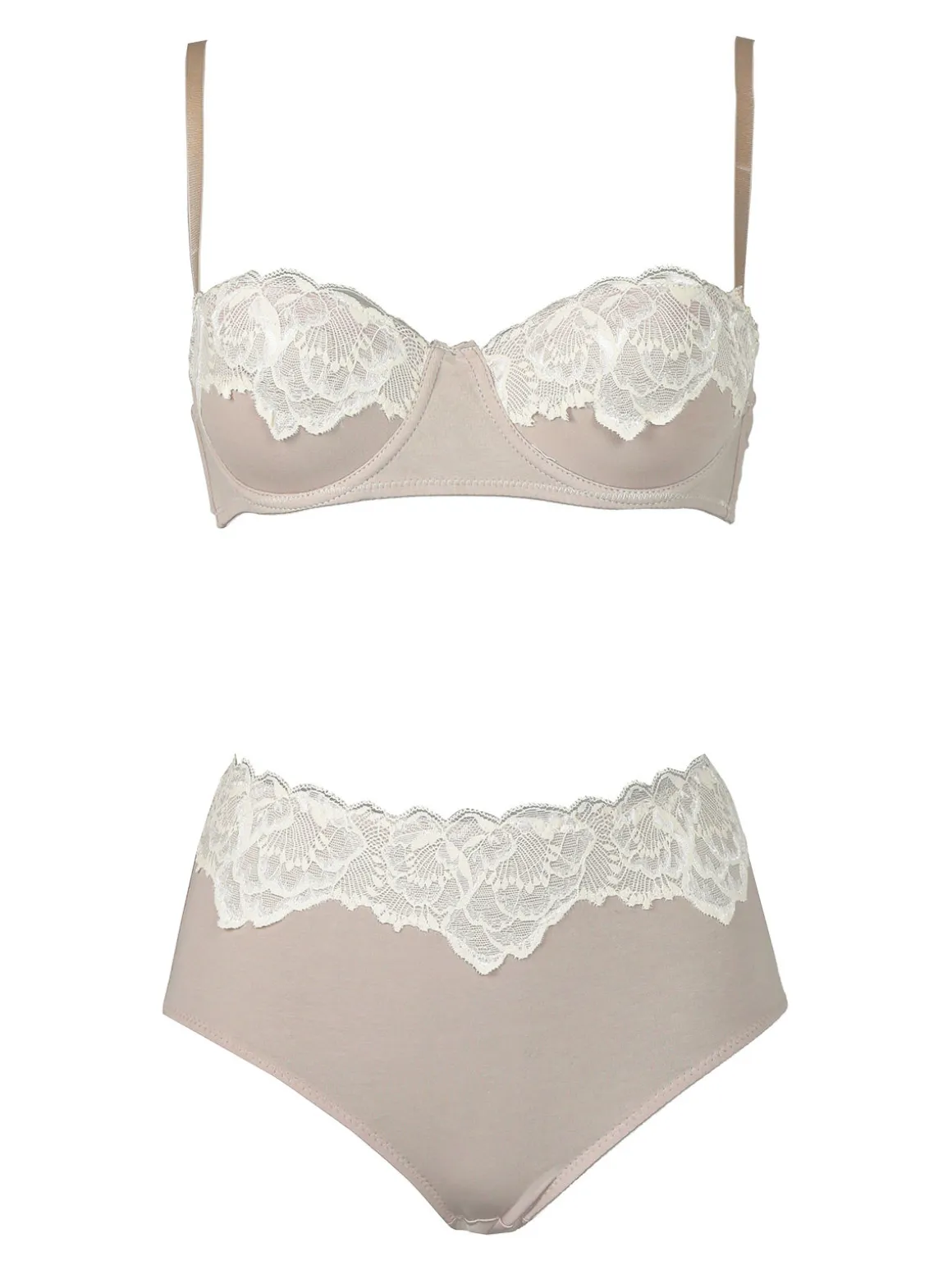 Pura P0679C Balconette + panty in misto seta