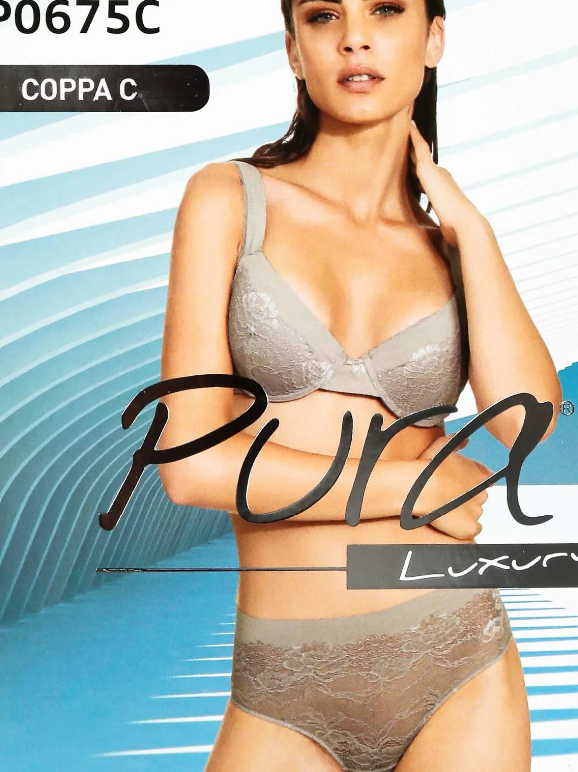 Pura P0675C Bralette + panty in pizzo