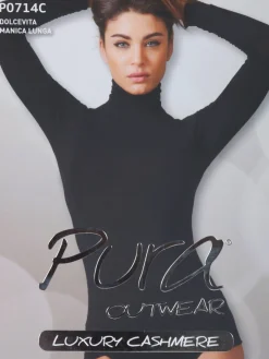 Pura P0714C Dolcevita in misto cashmere