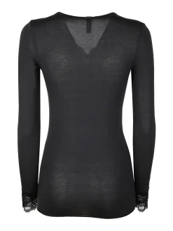 Pura P0716M Maglia donna in cashmere con pizzo