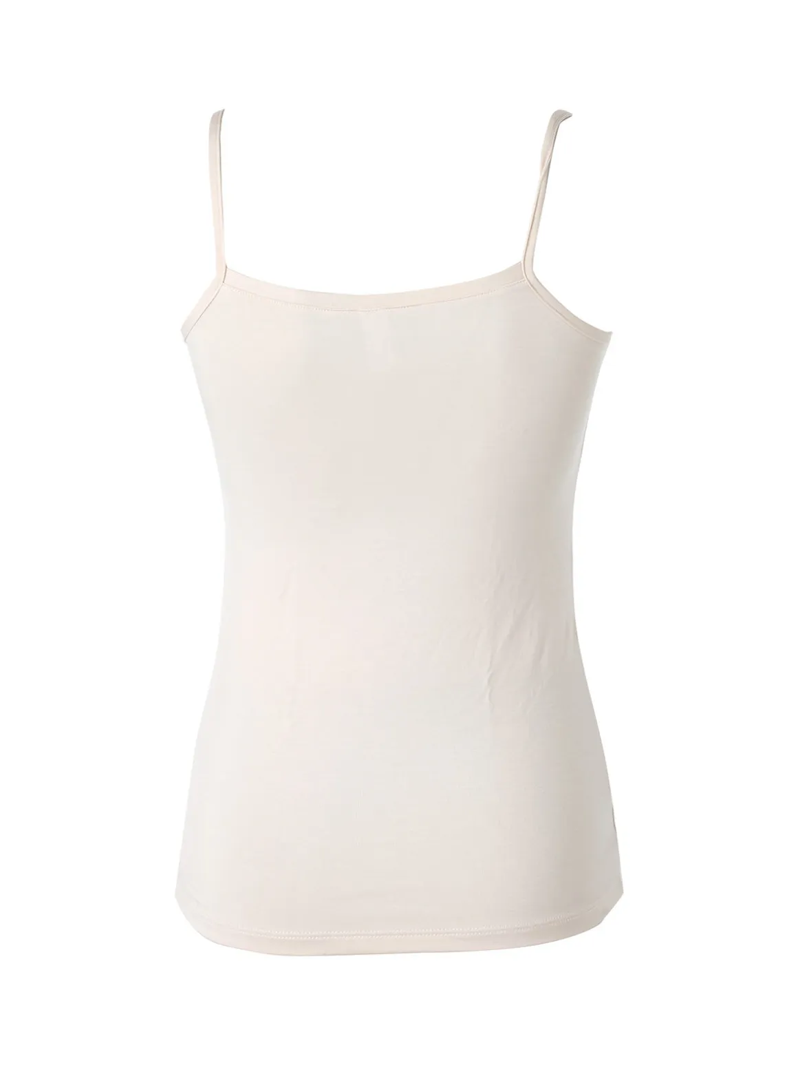 Pura P0717M top donna in bamboo con spalline sottili - sabbia