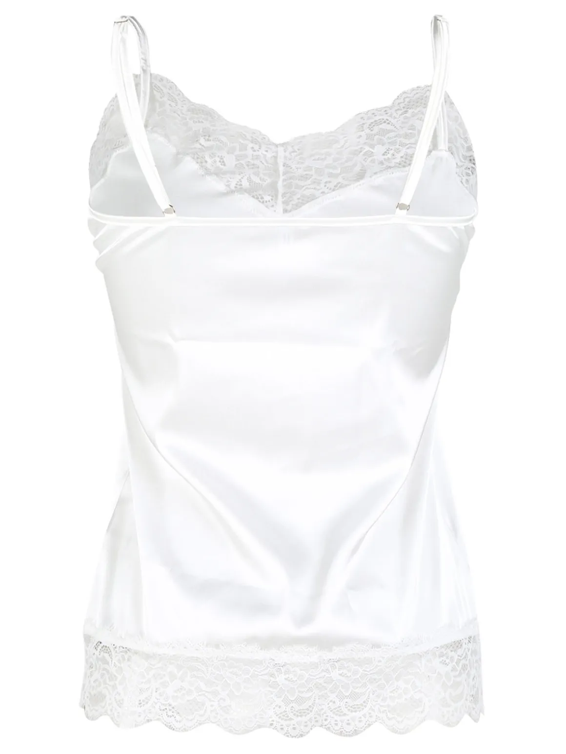 Pura P0732M Top donna in raso satinato con pizzo