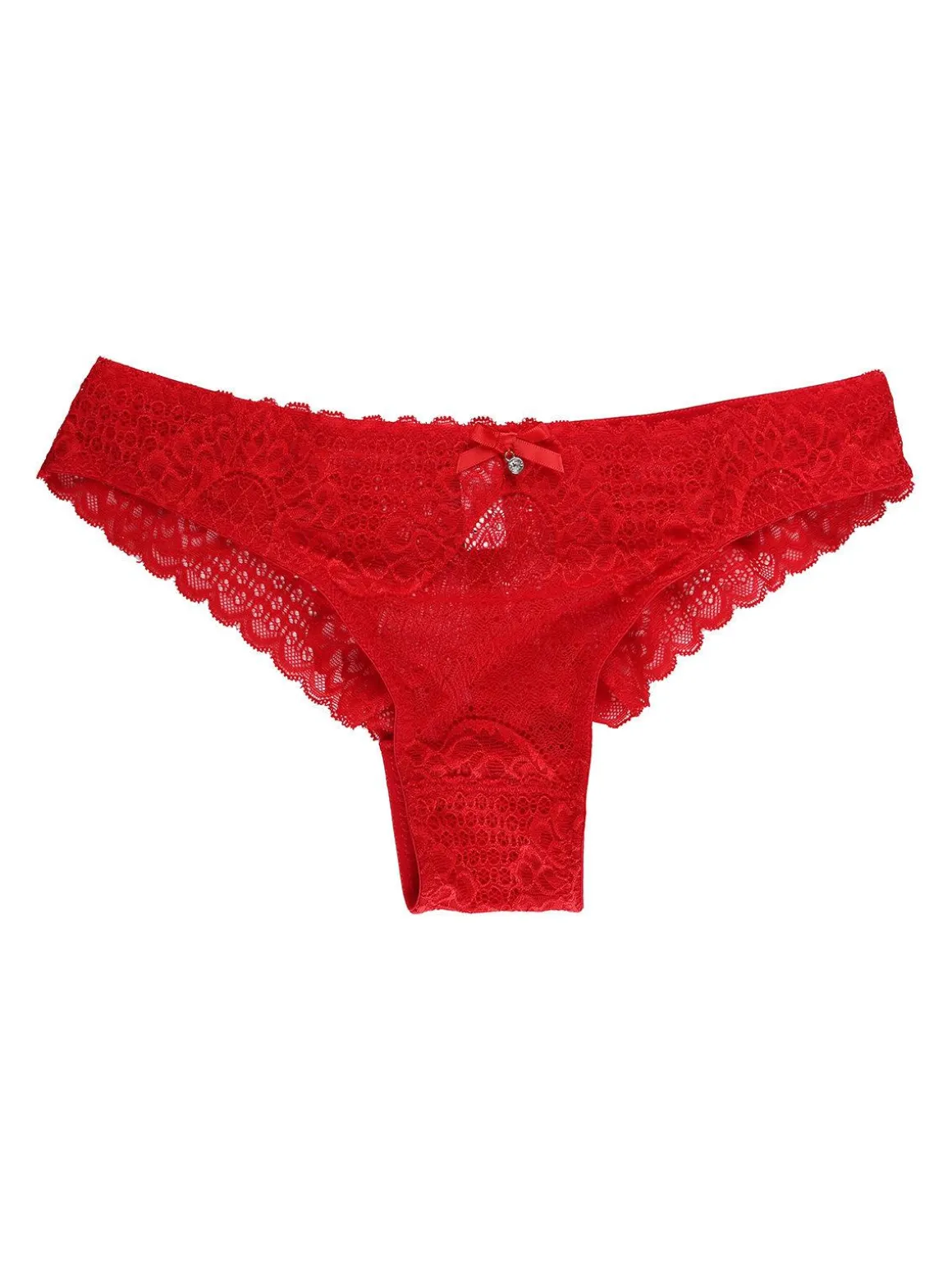 Pura Slip donna in pizzo con fiocco