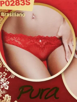 Pura Slip in pizzo rosso