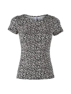 Pura T-shirt donna animalier in bamboo - multicolore