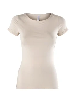 Pura T-shirt intima da donna in bamboo - sabbia