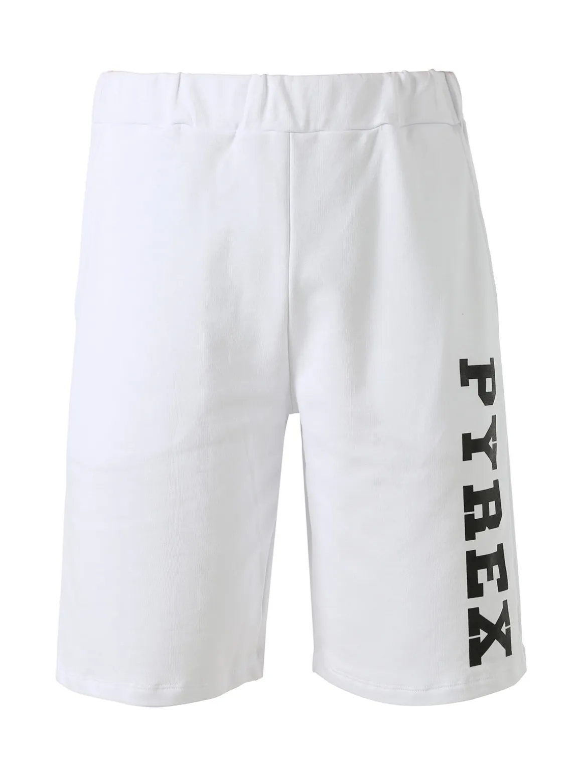Pyrex Bermuda sportivi da uomo in cotone con logo - bianco