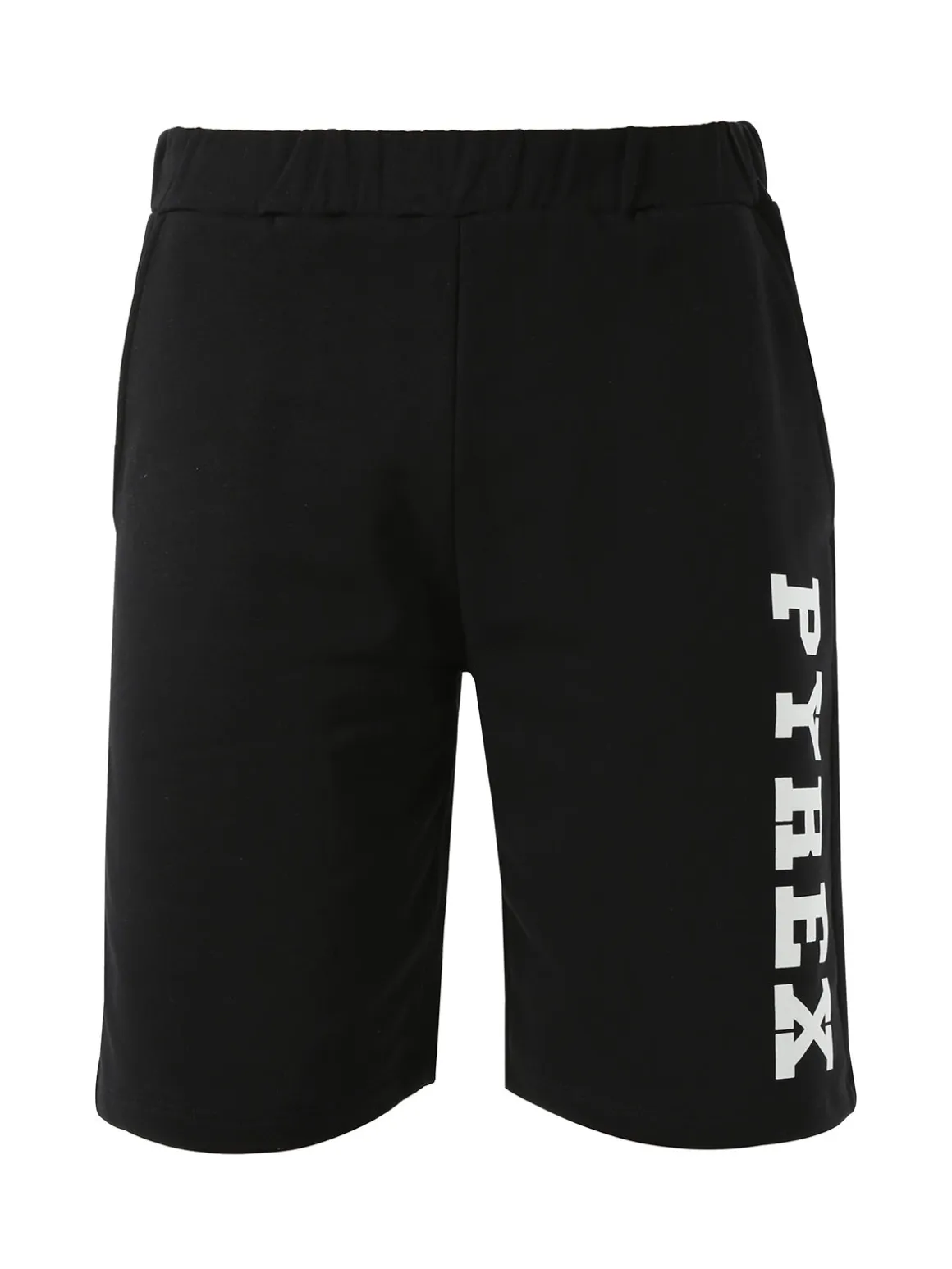 Pyrex Bermuda sportivi da uomo in cotone con logo - nero