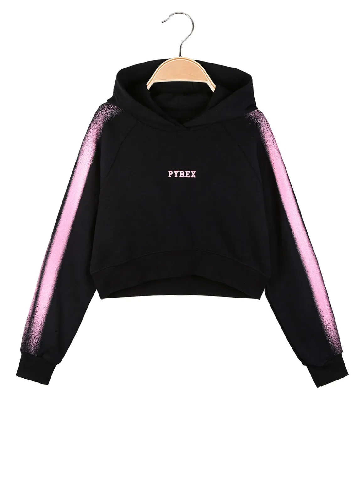 Pyrex Felpa crop da ragazza con cappuccio