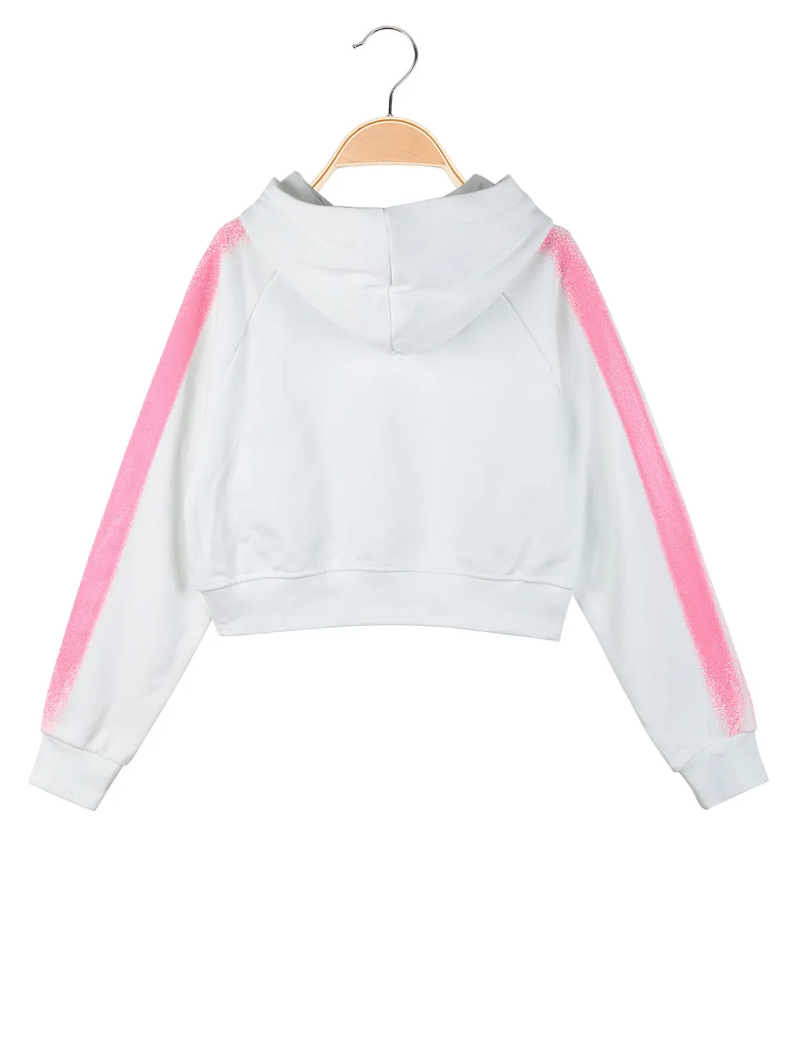 Pyrex Felpa crop da ragazza con cappuccio