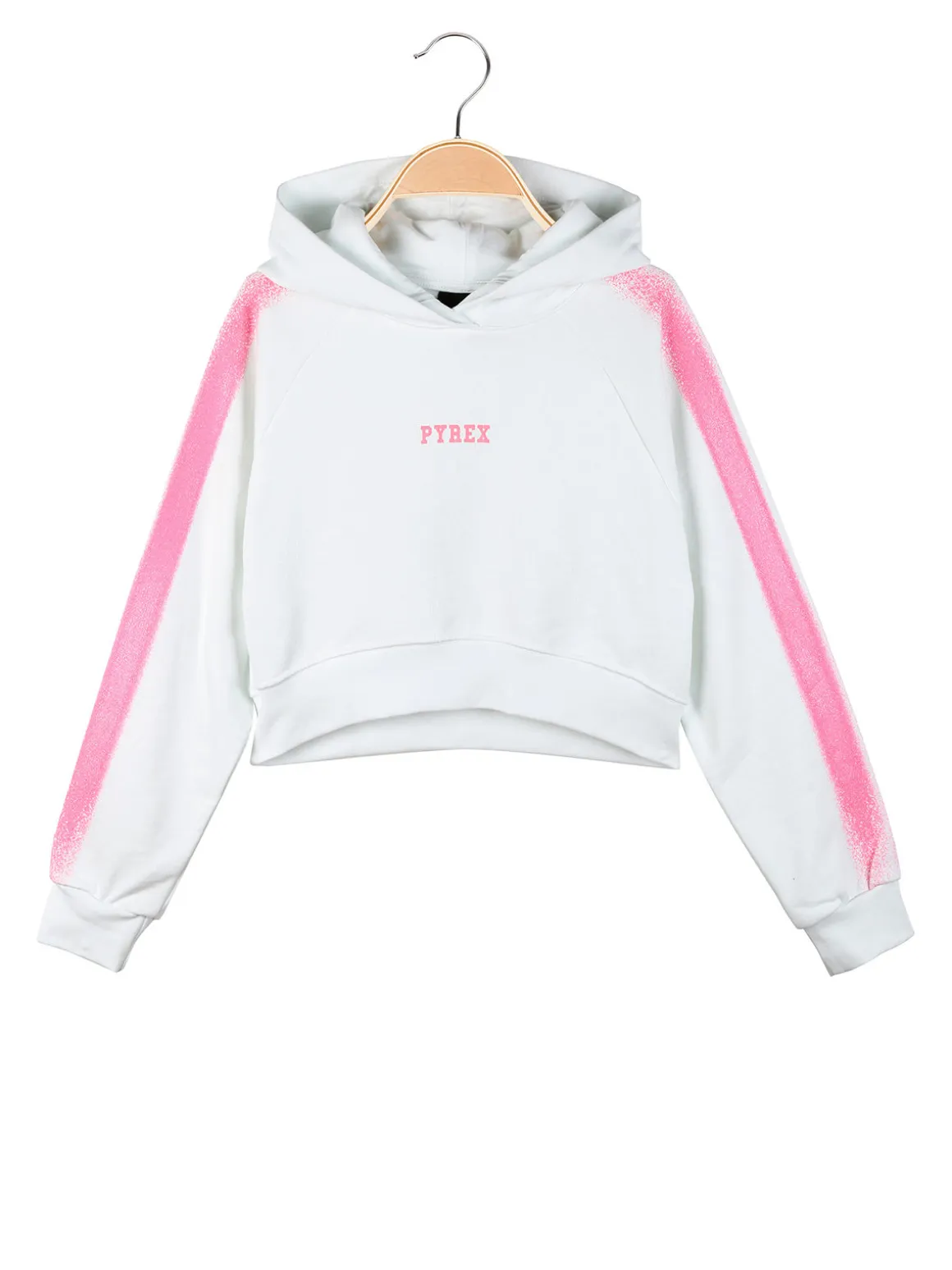 Pyrex Felpa crop da ragazza con cappuccio