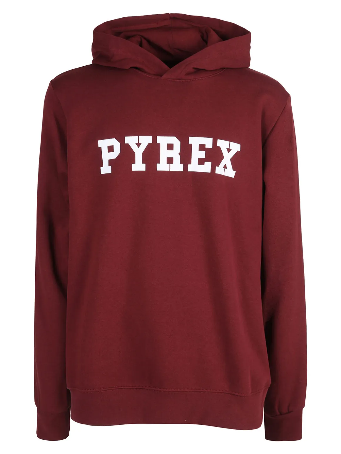 Pyrex Felpa da uomo in cotone con cappuccio e stampa logo - nero