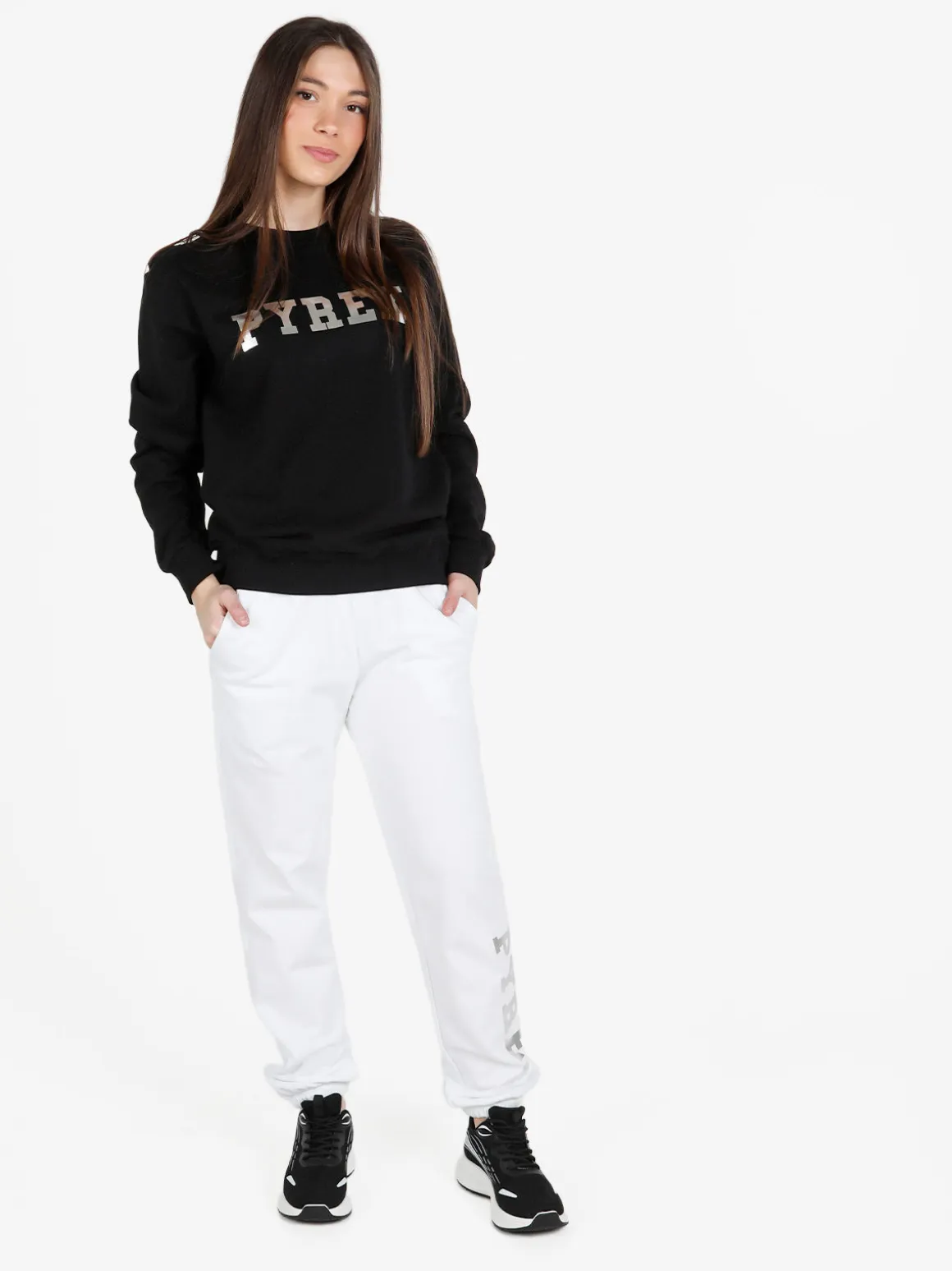 Pyrex Felpa donna girocollo con stampa logo