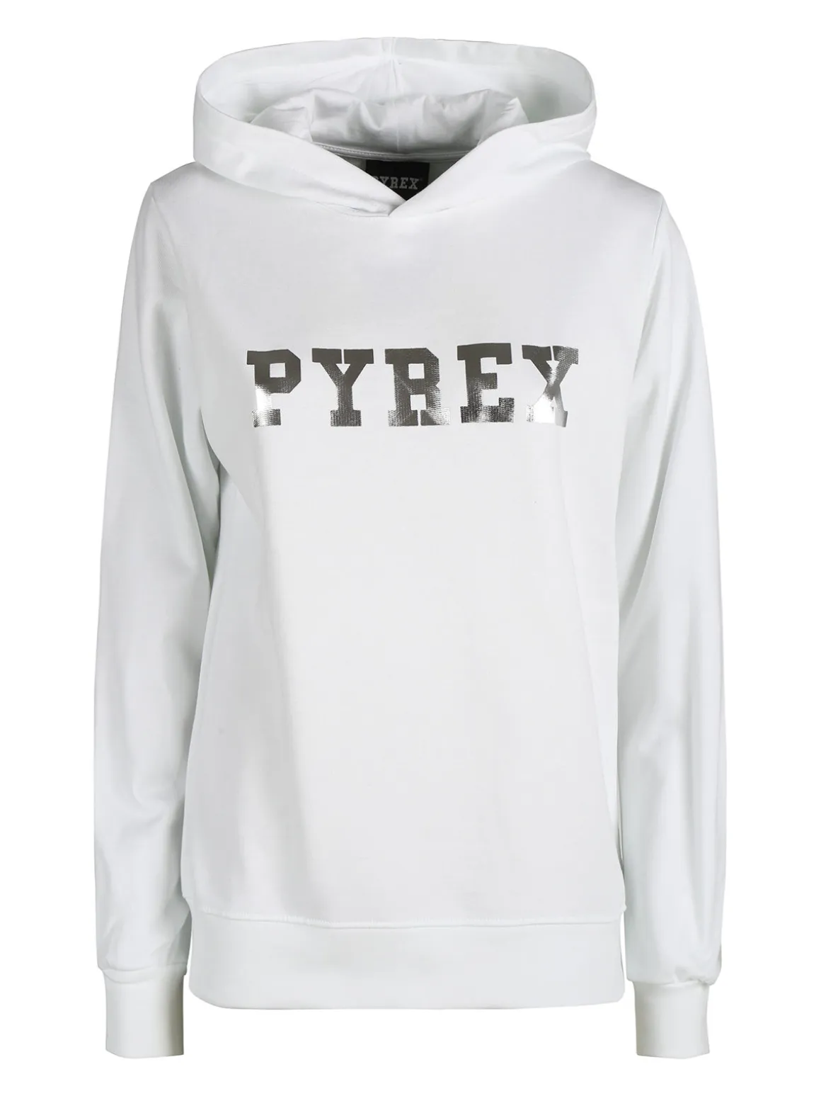 Pyrex Felpa donna in cotone con cappuccio e stampa logo
