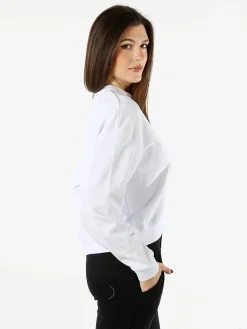 Pyrex Felpa donna oversize con logo - bianco