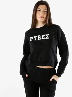 Pyrex Felpa donna oversize con logo - nero
