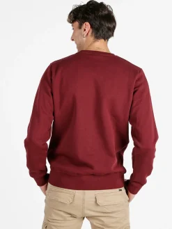 Pyrex Felpa girocollo da uomo invernale con logo - bordeaux
