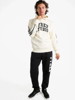 Pyrex Felpa invernale da uomo con cappuccio - panna