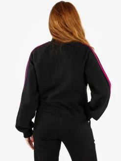 Pyrex Felpa sportiva da donna full zip a collo alto - nero