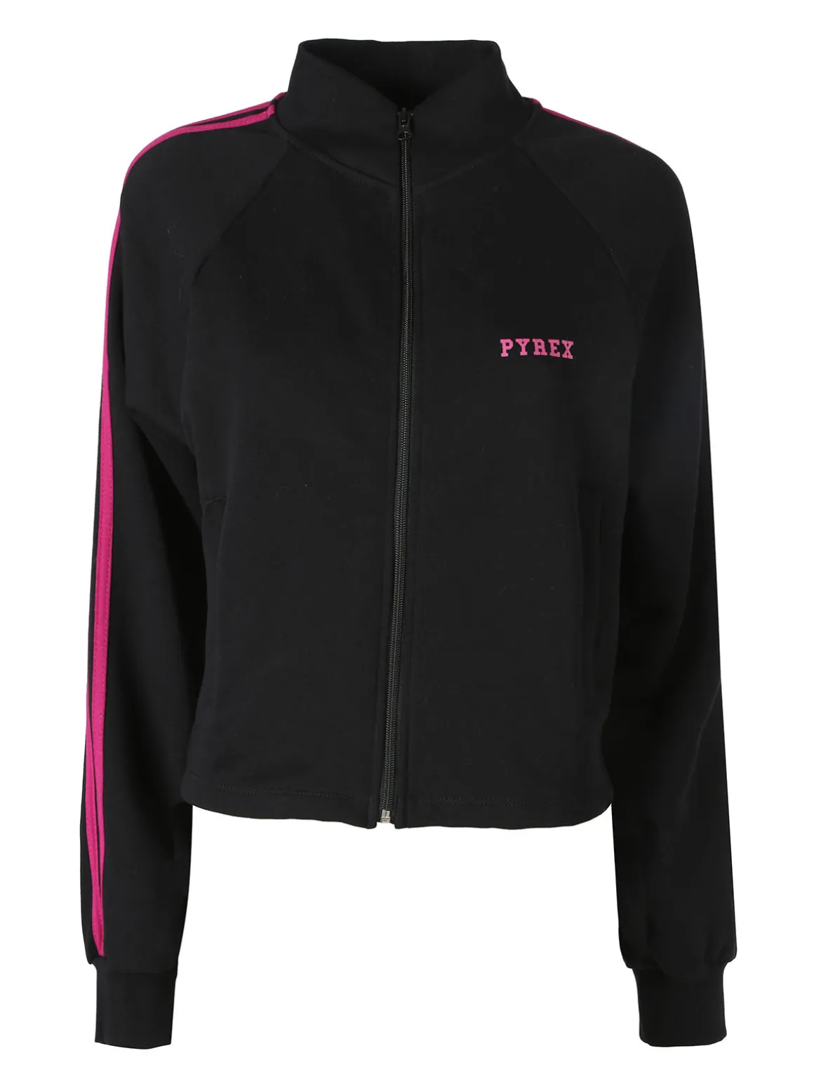 Pyrex Felpa sportiva da donna full zip a collo alto - nero