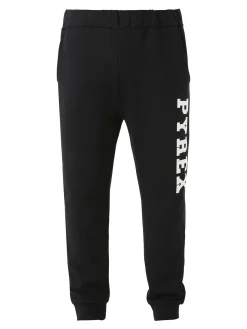 Pyrex Pantaloni tuta da uomo in cotone con logo - nero