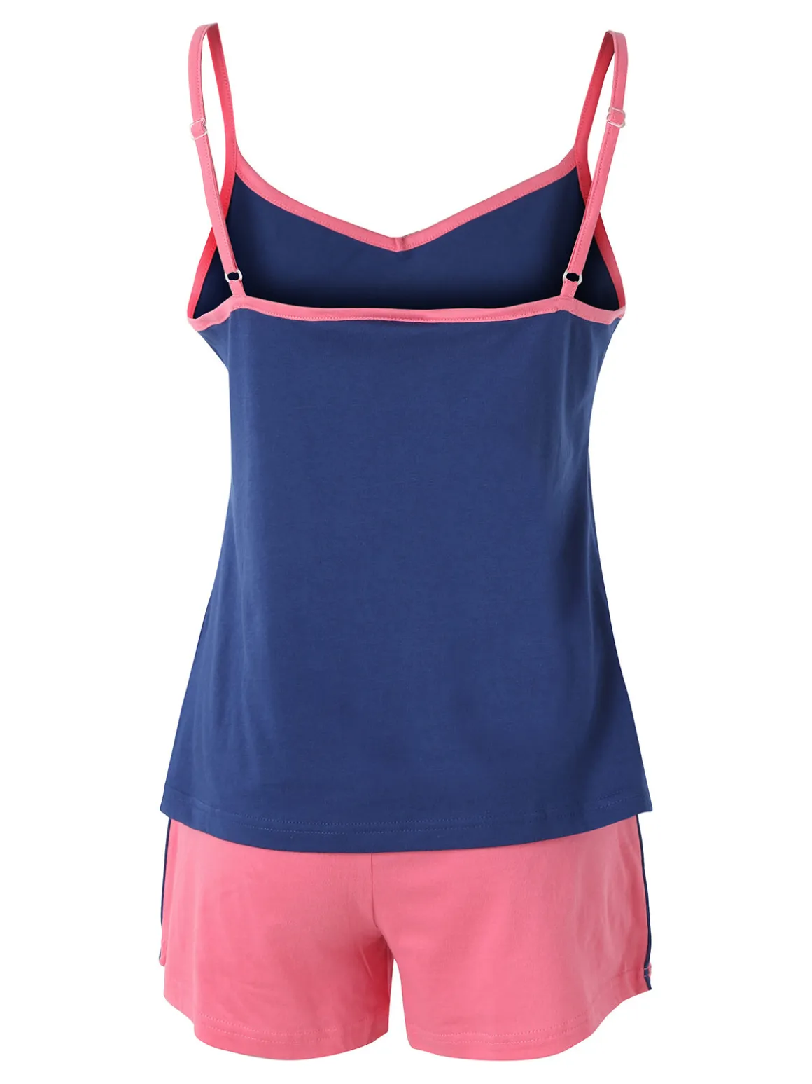 Pyrex Pigiama corto da donna in cotone con top e shorts - blu