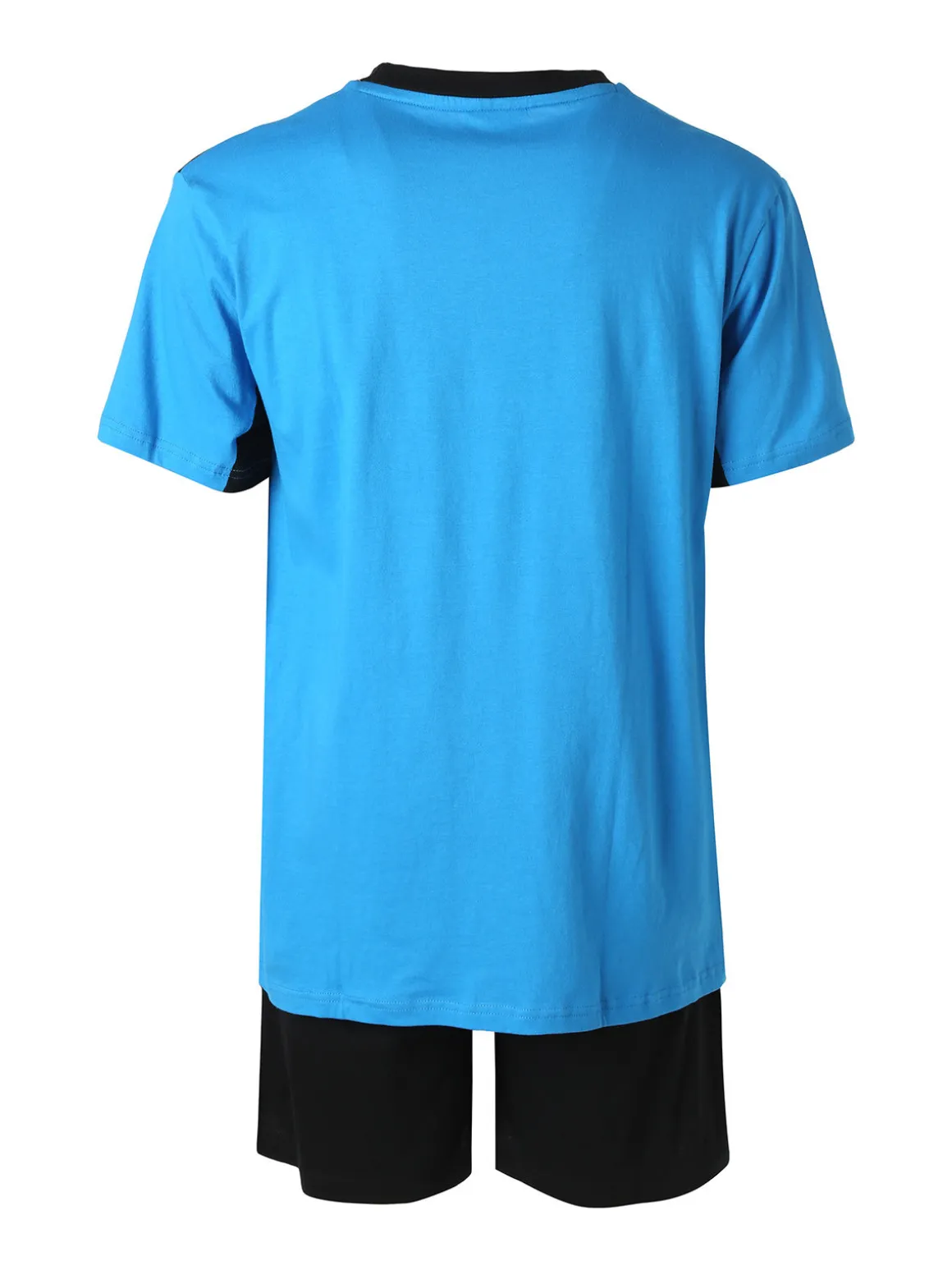 Pyrex Pigiama corto da uomo in cotone con logo - bluette
