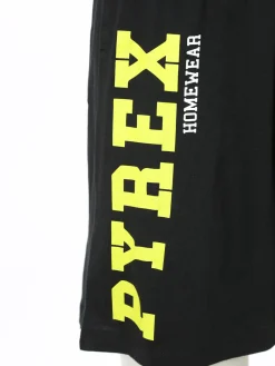 Pyrex Pigiama corto da uomo in cotone con logo - limone