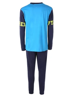 Pyrex Pigiama lungo da uomo in cotone - blu