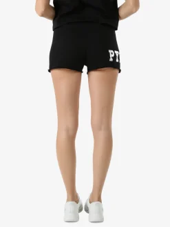 Pyrex Shorts donna in cotone con logo - nero